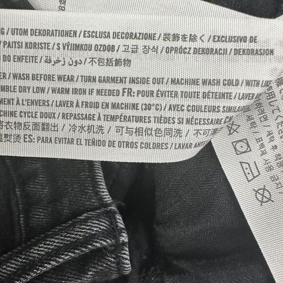 Abercrombie Fitch Curve Love Ultra High Rise Ankle Straight Jean Womens 25 Black - Picture 14 of 14